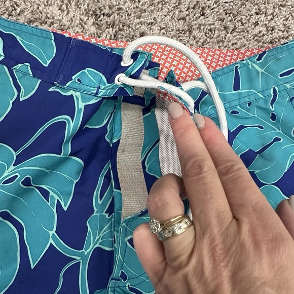 Bonobos Swim Trunks‎ Shorts Mens L Blue Tropical Lined Drawstring - Picture 3 of 11